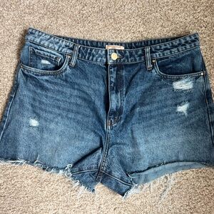 Kut from the Kloth Distressed Blue Jean Shorts